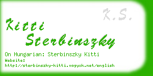 kitti sterbinszky business card